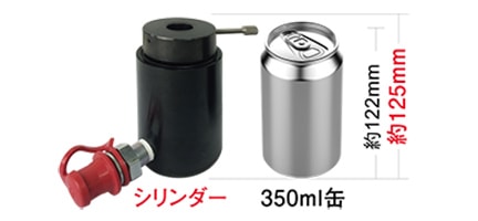 アンカー引張強度試験機　プロテスターTI 缶コーヒー感覚。軽量油圧シリンダー約1.2kg！