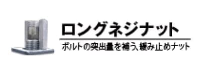 アンカーボルトの突出量を補う緩み止めナット、「ロングネジナット」