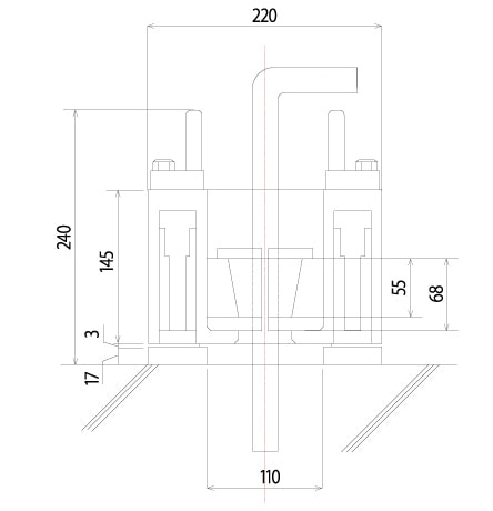 アンカー引張強度試験機 プロテスターTL　[設置図]