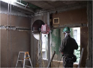 コンクリート切断工事　ウォールソー窓の開口設置に伴うウォールソー工法