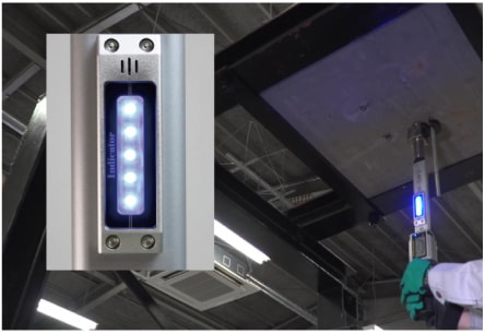 検査荷重到達でLEDが青く点灯