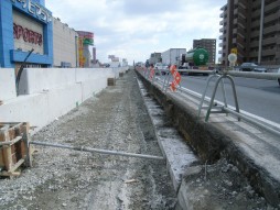 各種コンクリート切断工事　国道　交差点改良工事　撤去完了